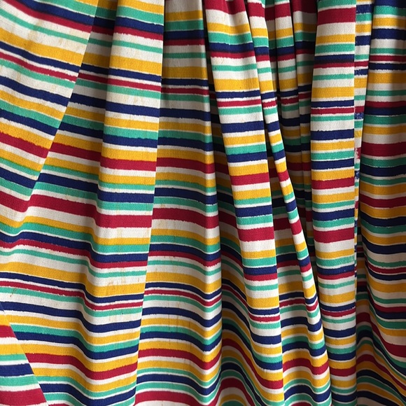 Vintage 1940s rainbow stripe ballgown. Handmade/couture. Size S/XS. Rare find!🌈 - Picture 11 of 15